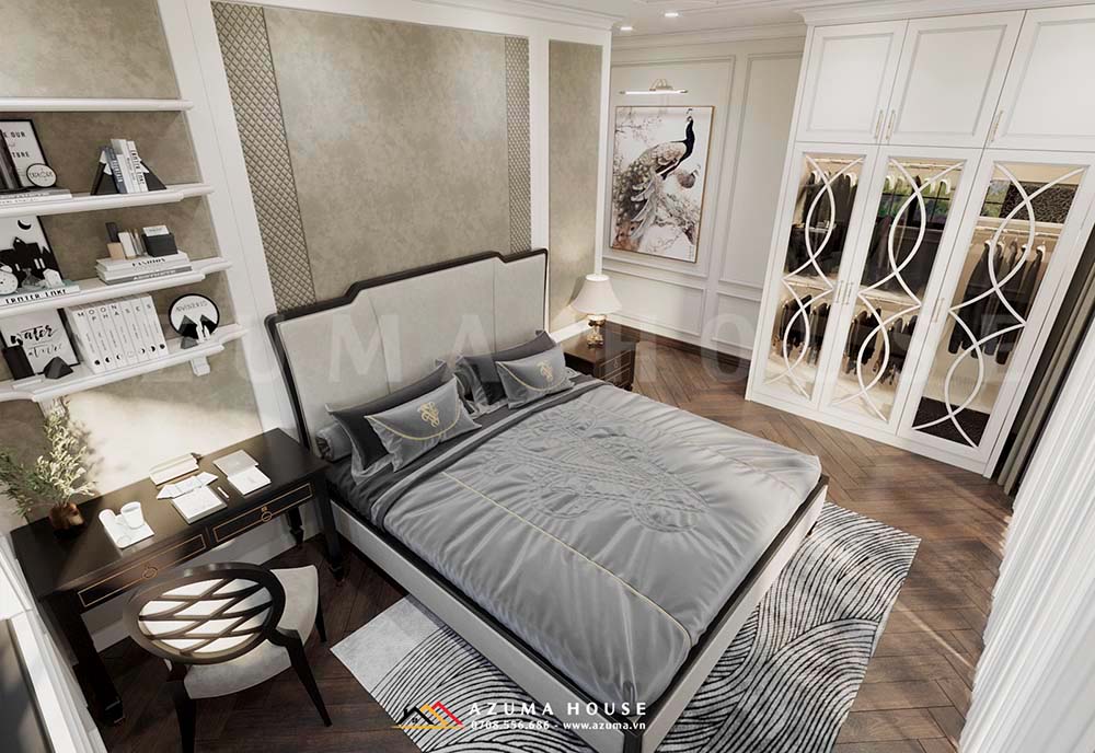 Thiết kế nội thất nhà ống tân cổ điển sang trọng thượng lưu