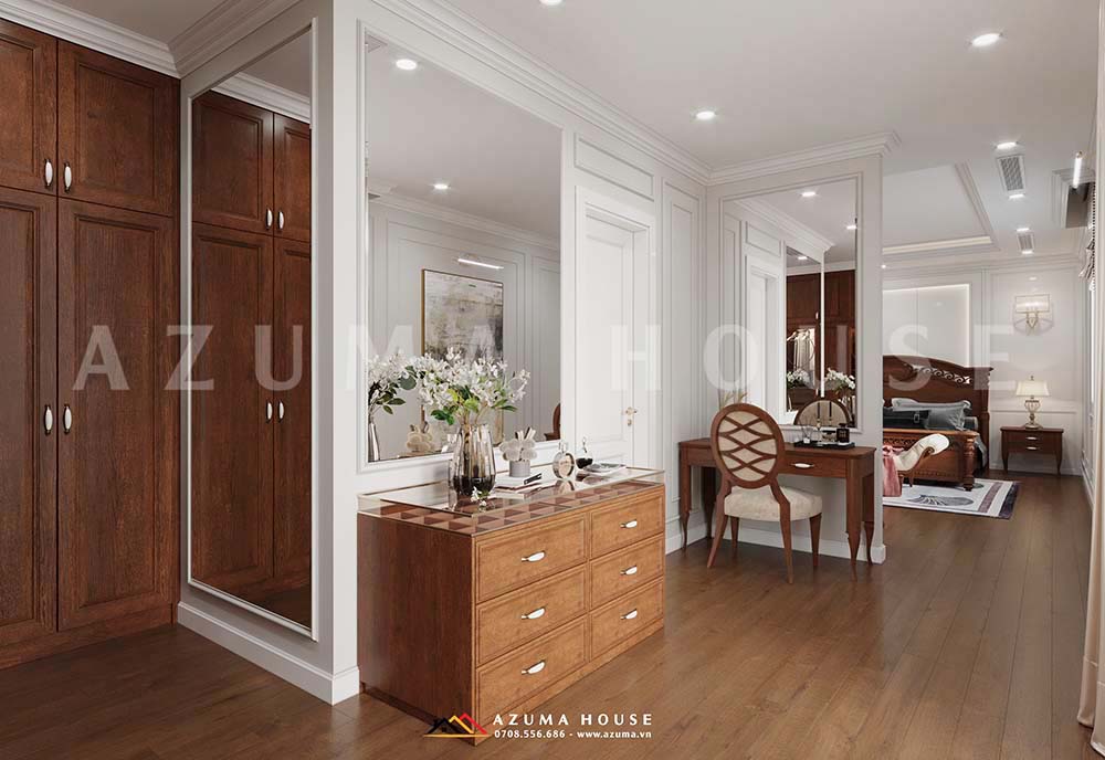 Thiết kế nội thất nhà ống tân cổ điển sang trọng thượng lưu