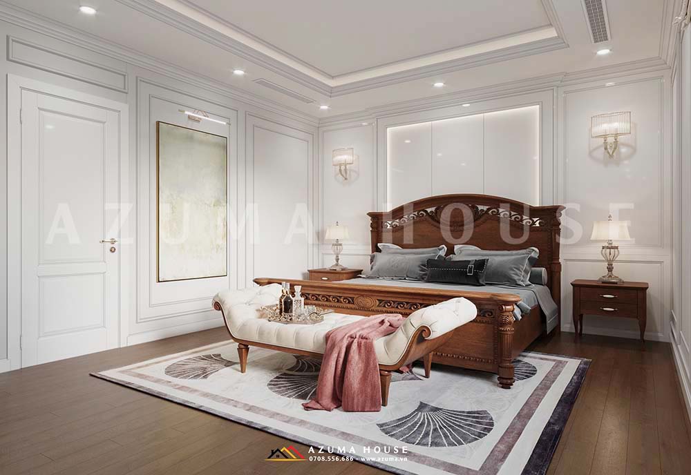 Thiết kế nội thất nhà ống tân cổ điển sang trọng thượng lưu