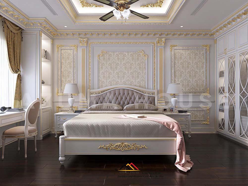 Thiết kế nội thất nhà ống tân cổ điển sang trọng thượng lưu