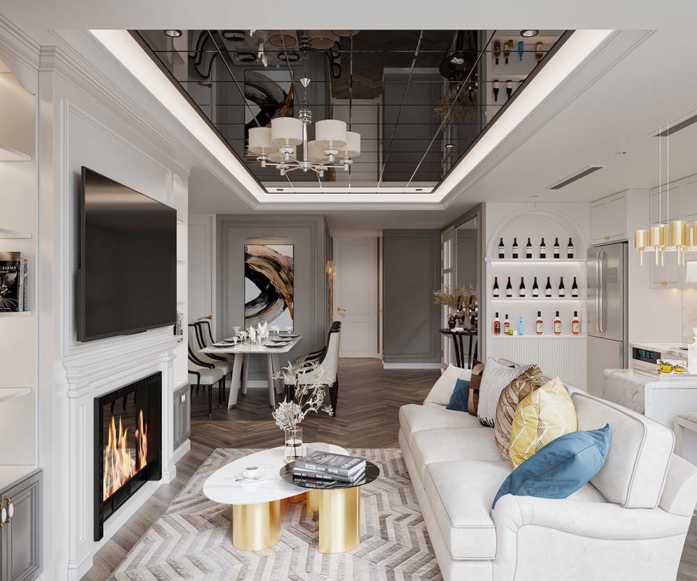 6 ý tưởng thiết kế căn hộ chung cư 4 phòng ngủ đẹp độc đáo