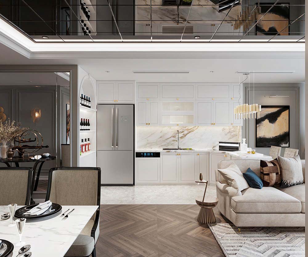 6 ý tưởng thiết kế căn hộ chung cư 4 phòng ngủ đẹp độc đáo