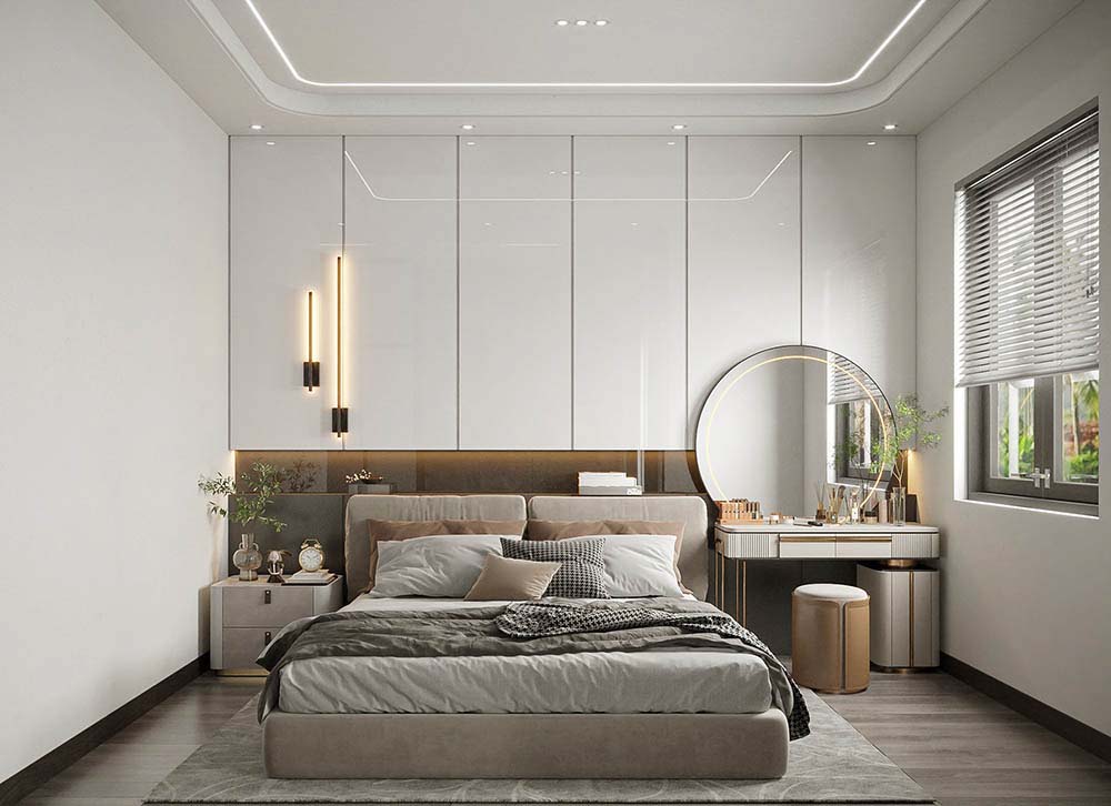 Thiết kế nội thất nhà lệch tầng sang trọng hợp phong thủy