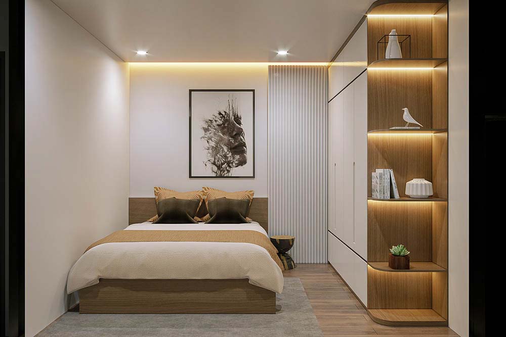 Thiết kế nội thất nhà lệch tầng sang trọng hợp phong thủy