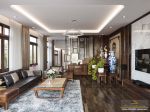 Thiết kế nội thất nhà lệch tầng sang trọng hợp phong thủy